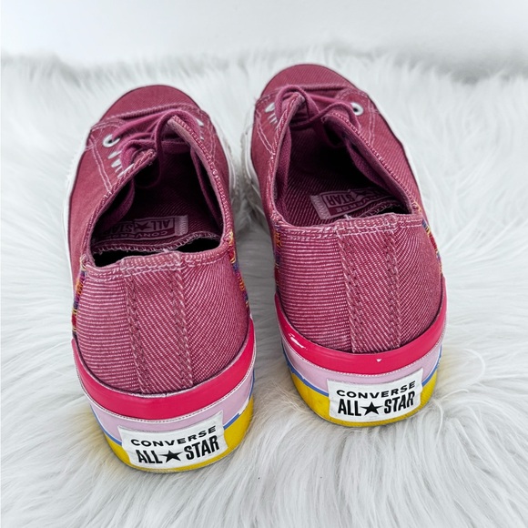 Converse Chucks Plateau Pink Chuck Taylor All Star Rainbow - Picture 2 of 6
